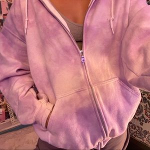 tie dye zip up hoodie